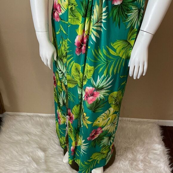 NWOT Fashion Nova Tropical Vacay Maxi Dress - Green - Picture 7 of 16